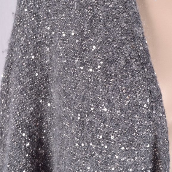 Nordstrom Signature Sequin Open Front Cashmere Blend Cardigan - Picture 3 of 3